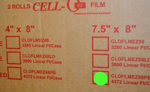 Cell-O EZ Film  Part #CLOFLMEZ88PB  7.5&#034; X 8&#034;  4372 LINEAR FOOT