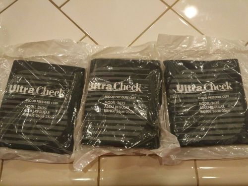 3 Pack UltraCheck Ultra Check 2365 Blood Pressure Cuff  Size Adult Regular