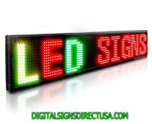 Led sign programmable message board™ 21&#034; x 60&#034; 3color p15 rgy - ir remote for sale