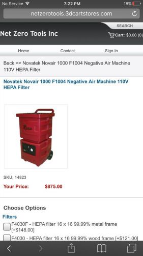 Novatek NovAir 1000 HEPA Air Scrubber