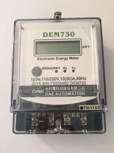 Dae dem730-u electric kwh submeter, 1 phase, 3 wire, 120/240v, 50a, pass-through for sale