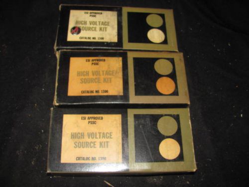 LOT OF 3 MACALESTER SCIENTIFIC HIGH VOLTAGE SOURCE KIT CATALOG NO. 1300