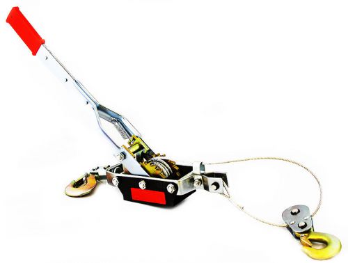 2 ton 2 hook come a long winch hoist cable puller hand winches lever hoist tools for sale