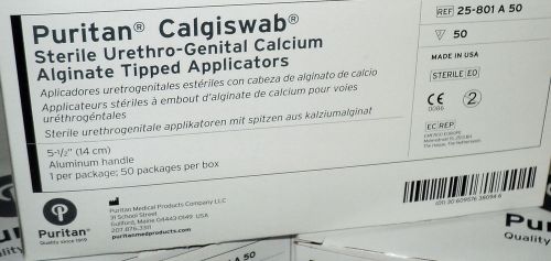 Box (50) Puritan Calgiswab Urethro-Genital Calcium Alginate Applicators 25-801A