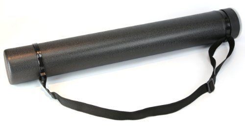 Nozlen Document Poster Tube - Black Plastic Storage Tube Expands from 24.5&#034;