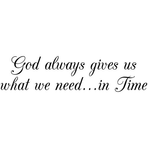 God Gives Us What We Need...In Time - Religious Greeting Card Stamps - Scrapbook