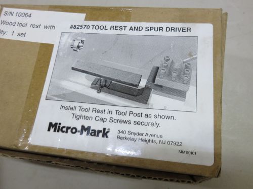 NEW Microlux Micro-Mark 82570 - Wood Tool Rest and Spur Driver For Micro Lathe