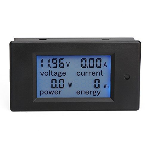 DROK® Digital Multimeter DC 6.5-100V 20A Voltage Amperage Power Energy Meter DC