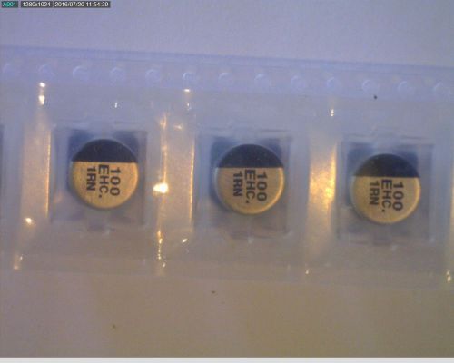 100 pcs panasonic alum capacitor 100uf 20% 25v eee-hc1e101p for sale