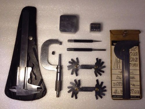 Machinist tool lot starrett / helios / sears roebuck &amp; co / all usa /ger quality for sale