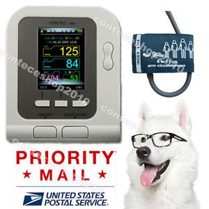 Vet Digital Color LCD Blood Pressure Monitor, CONTEC08AVET+Vet Cuff (6-11cm),FDA