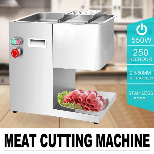 Stainless Commercial Meat Slicer Meat Cutting Machine Cutter 110V 250kg/hour