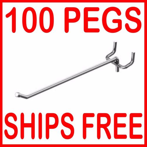 100 peg hooks 6 inch board hang tag display retail storage pegboard garage tool for sale