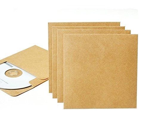 ocharzy 50 Pieces Blank Kraft CD DVD Paper Sleeves Envelope from Ocharzy