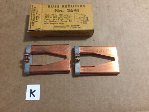 NOS Buss Bussmann 2641 400A to 100A  Fuse Reducer Lot of Pair, New