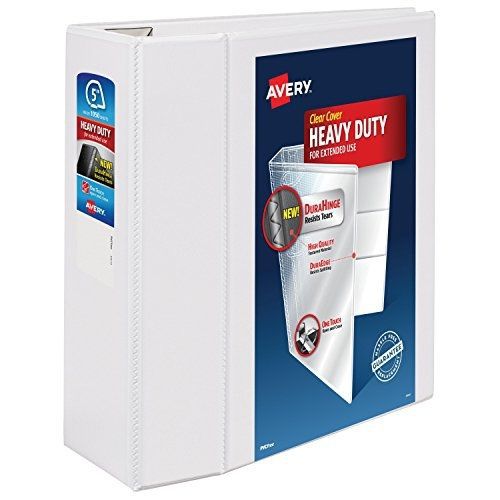 Avery Heavy-Duty View Binder, 5&#034; One Touch Rings, 1,050-Sheet Capacity,