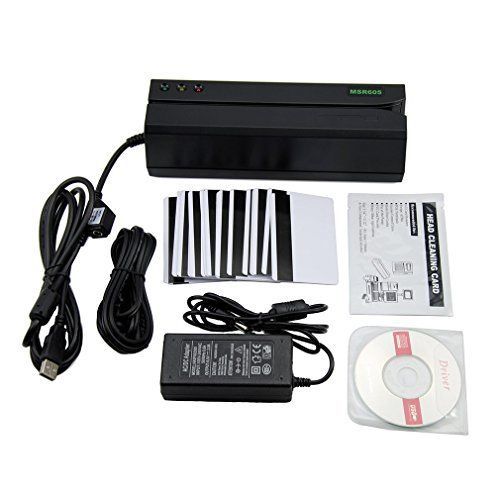 Deftun msr605 3 track hico magnetic stripe card reader writer encoder compatible for sale