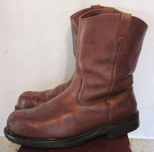 McRae Brown Leather Steel Toe Industrial Roper Work Boots Mens 17 M
