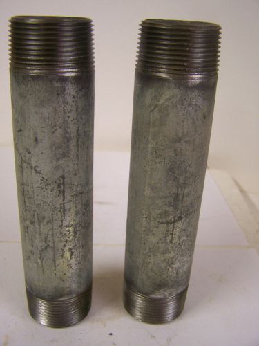 1 1/4&#034;  x 7&#034; galvanized pipe nipple qty. 2 for sale