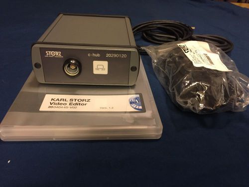 KARL STORZ C-HUB CMOS CAMERA CONTROL UNIT 8-PIN 20290120 W/VIDEO EDITOR SOFTWARE