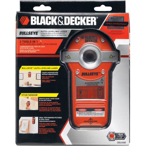 Black &amp; Decker BullsEye Auto-Leveling Laser with Stud Sensor BDL190S New