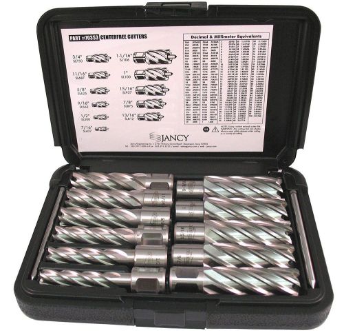 Jancy Slugger High Speed Steel Annular Cutter Set (11 piece), Uncoated (Bright)