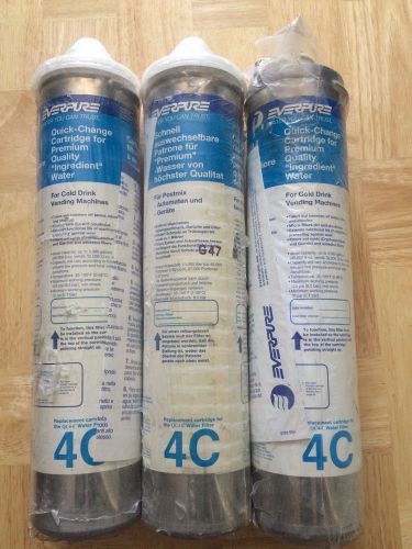 3 Everpure &#034;Quick-Change Cartridges&#034; #4C, Cold Drink Vending Machine Filters New