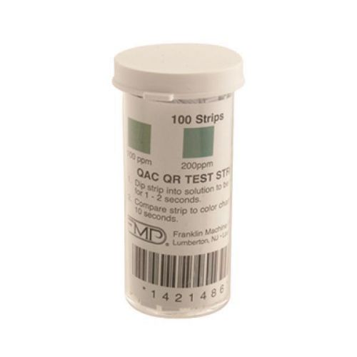 Fmp test strips qac 100 to 400 ppm perfect for stearmine waterproof vial 100ct for sale