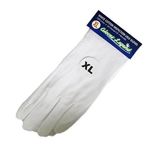 Size extra large - 6 pairs 12 gloves gloves legend white coin jewelry silver - for sale