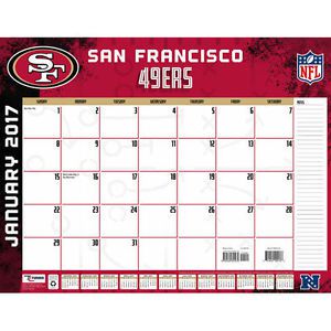 San Francisco 49ers 22&#034; x 17&#034; Desk Calendar - NFL