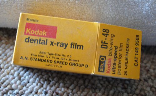 KODAK ULTRA SPEED DENTAL X-RAY FILM DF-48 SIZE 0 BITE-WING POSTERIOR EXP. 1982