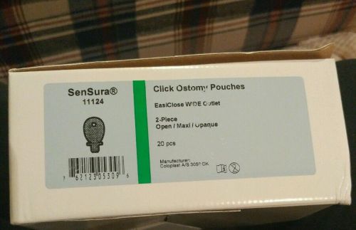SenSura Click Wide Outlet Drainable Pouch 3/8&#034; - 1-1/2&#034;, Opaque 11124 Qty 14