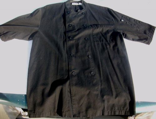 Chef Coat 1 Used Chef Works Black Size Large Short Sleeve Cotton Blend