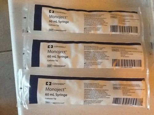 60 ml Syringe Catheter Tip Covidien Monoject 1186000444T New ( 9 each)