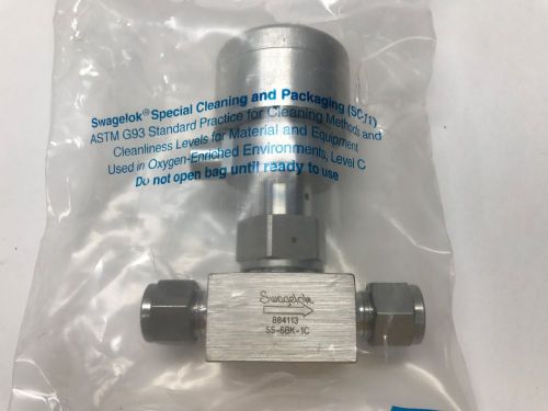 *new* swagelok ss-6bk-1c bellows valve gasketed 3/8&#034; for sale