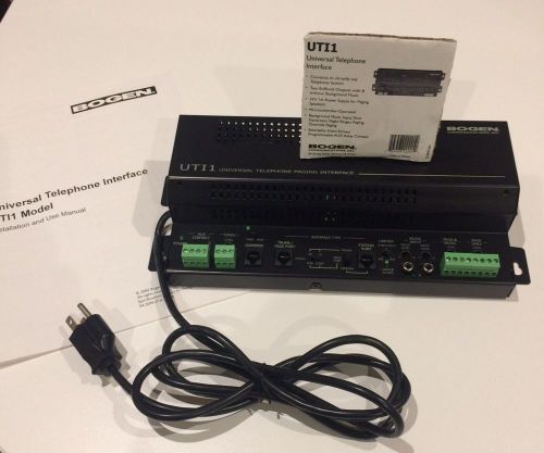 Bogen uti1 single zone universal telephone interface paging system *fast ship* for sale