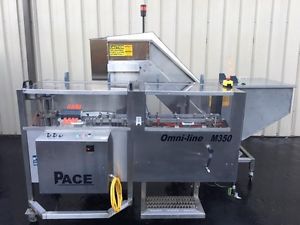 Pace omni-line m350 s/s bottle unscrambler with 20 cf hopper elevator, video for sale