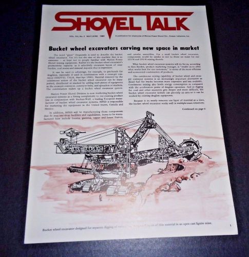 May June1980 Marion Power Shovel SHOVEL TALK Magazine Bucket Wheel Excavators