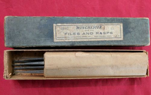 7-WINCHESTER 4 sided FILE AND RASPS-Gun Smithing-Excellent condition W BOX
