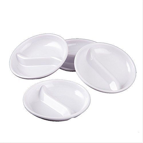 dexi Melamine Sauce / Condiment Soy Dish Side Plate (8 Pack x 3 3/4 Inch 2