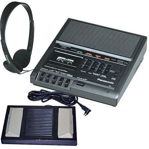 PANASONIC RR-930 MICROCASSETTE TRANSCRIBER w Foot Pedal &amp; Headset Works