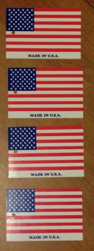 10 VINTAGE 1970s AMERICAN FLAG HANG TAG, Made in USA Flaf Label Clothing Tag