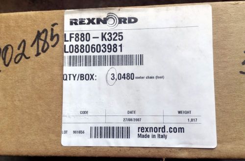 NEW! Rexnord LF880-K325 Table Top Chain 10 ft 3 m Conveyor Chain Belt