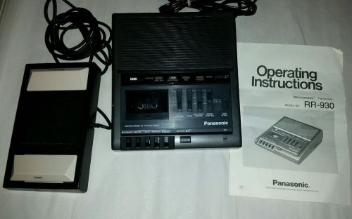 PANASONIC RR-930 MICROCASSETTE TRANSCRIBER RECORDER WITH FOOT PEDAL
