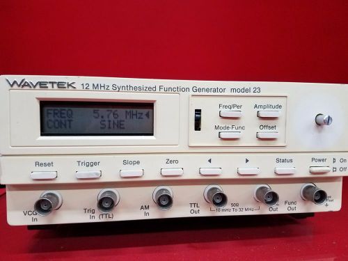 Wavetek Model 23 Synthesized 12Mhz Signal Generator Powers On