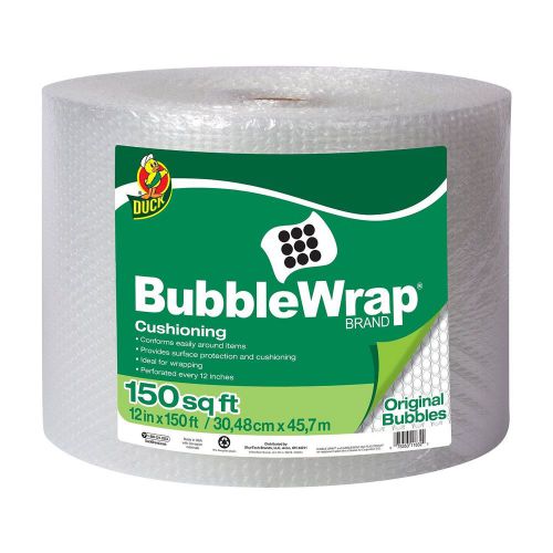Duck Brand Bubble Wrap Original Cushioning, 12-Inches x 150-Feet, Single Roll (2