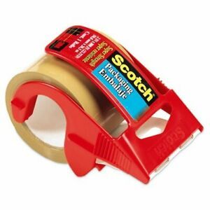 Scotch Heavy Duty Shipping Packaging Tape 1 Roll with Dispenser 1.88&#034; x 22.2 ...