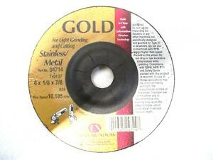 Carborundum (04714) 6 x 1/8 x 7/8 24 Grit Aluminum Oxide Cut-Off Wheel - 5 QTY