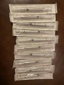 10 Pack B-D 1ml 27 G1/2 Latex Free Syringe