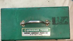 GREENLEE 1904/1906SB KNOCKOUT PUNCH DRIVER KIT 1/2&#034;- 2&#034; Pre-owned (b96)